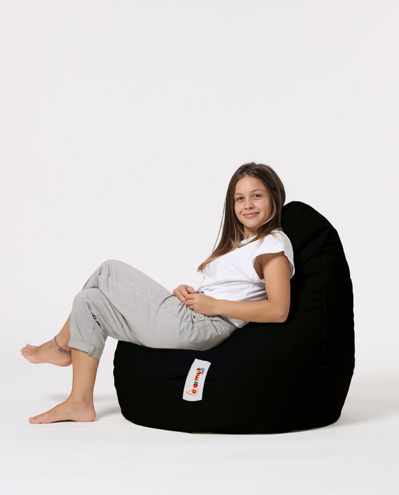 Atelier Del Sofa Drop L Saco de judías para jardín Negro